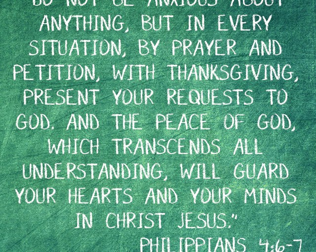 Do not be anxious about&nbsp;anything